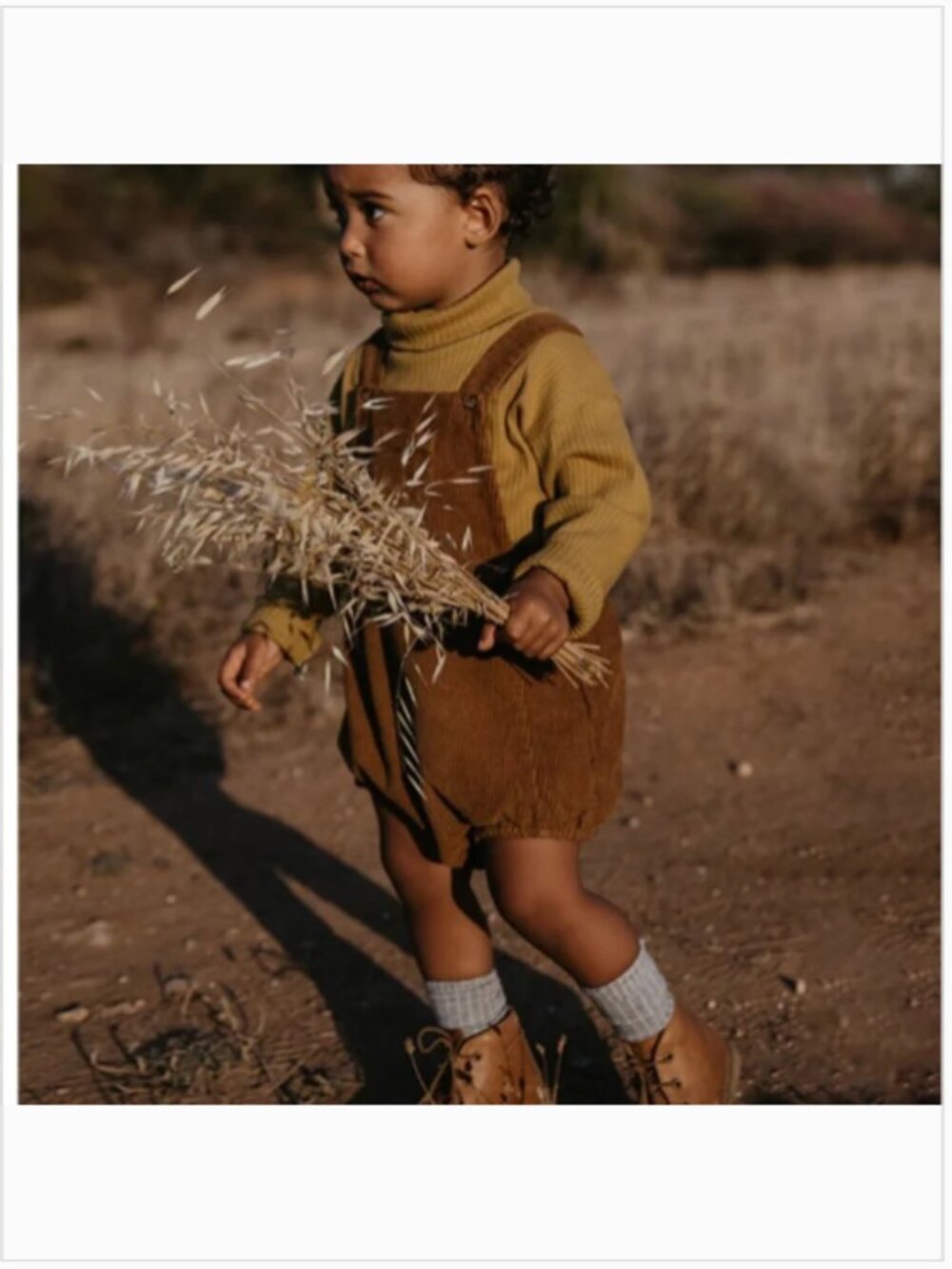 The Simple Folk Free Range Overall Romper Rust Organic Cotton Corduroy 7-8Y NWT - Picture 2 of 5